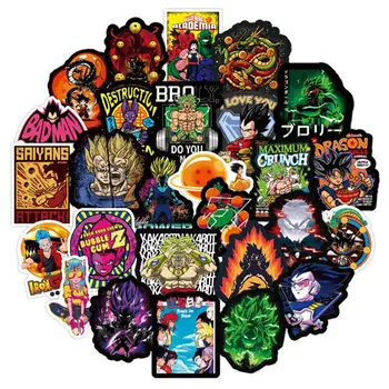 

Japanese Animation Dragon Ball Sticker Super Saiyan Goku For Skateboard DIY Home Decoration Luggage Laptop Decal Stickers 50PCS