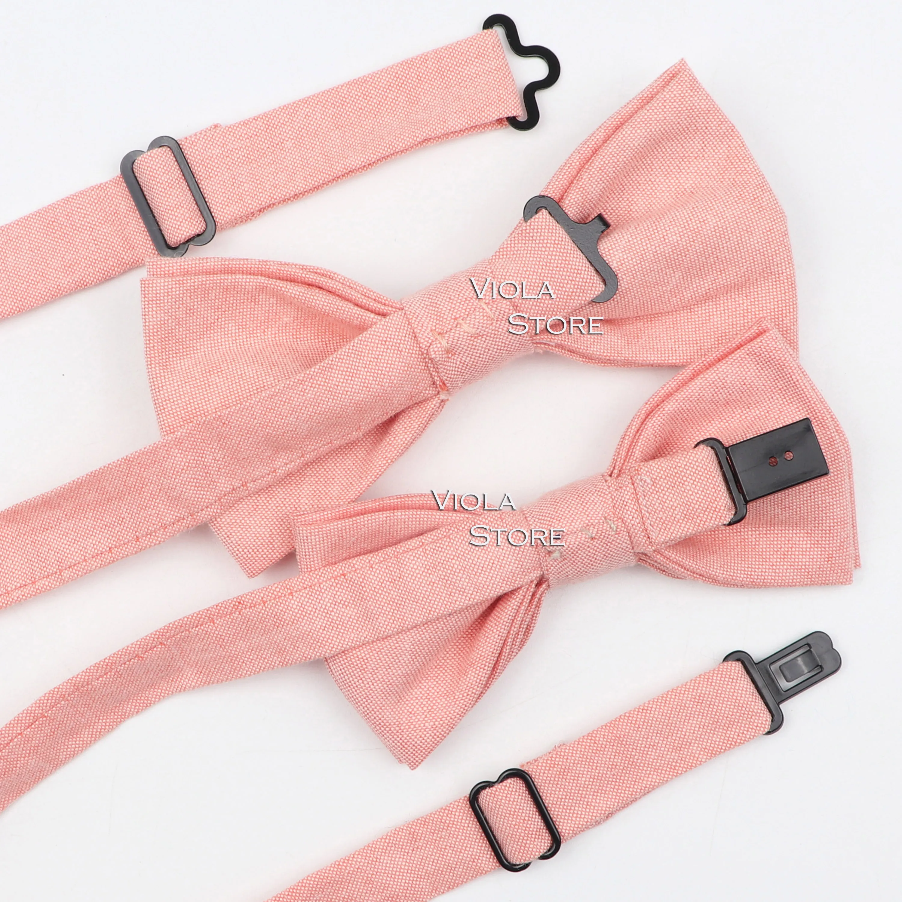 Solid Colorful Parent-Child Bowtie Sets 100% Cotton Kids Pet Men Butterfly Blue Red Pink Casual Bow Tie Gift Accessory neck tie