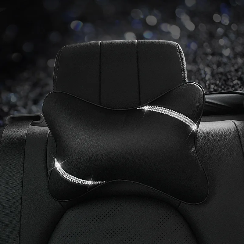 Car Gear Shift Collars Diamond Crystal Car Handbrake Cover Auto Steering Wheel Cover Seat Belt Cover Neck Pillows Seat Cushions