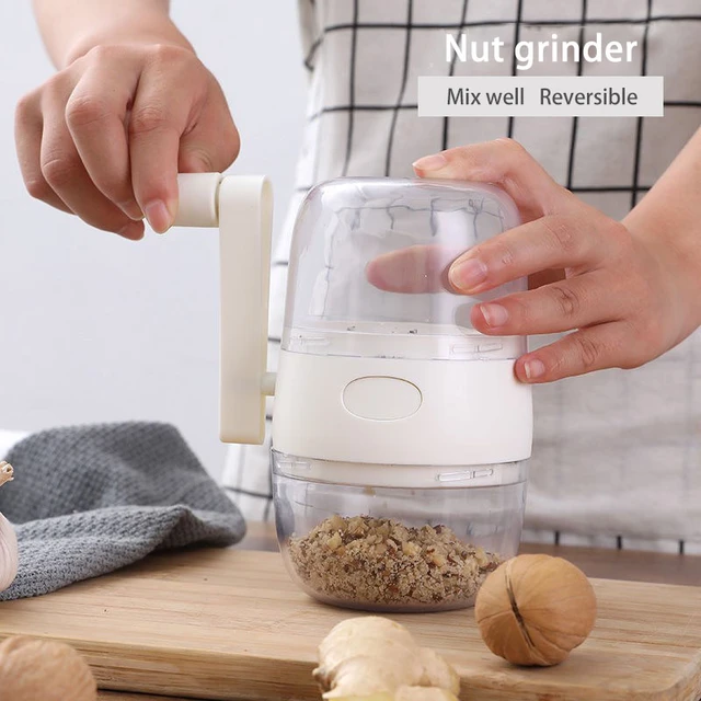 Nut Grinder Peanut Crusher Garlic Press Multifunctional Hand Shake Dry  Fruits Gadget Manual Food Processor Kitchen Accessories - AliExpress