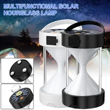 LED Camping Lantern 4-Mode Solar Charged Super Bright Emergency Flashlight Power Bank with Magnetic Base for Emergency Camping