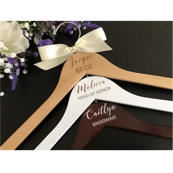 

Engraved wedding hangers personalized Wooden bridesmaid dress hanger groom coat hangers bridal shower hanger bachelorette gift