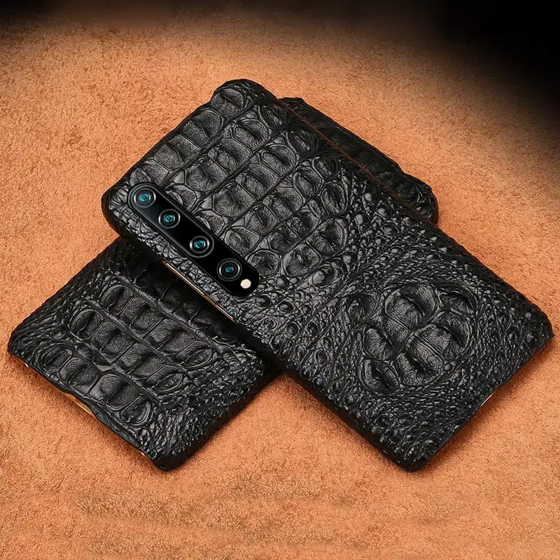 Luxury Original crocodile case For xiaomi mi 10 pro 5g CC9 9SE 9 T back cover Case For Redmi k20 pro K30 note 8 9s 7 A2 lite