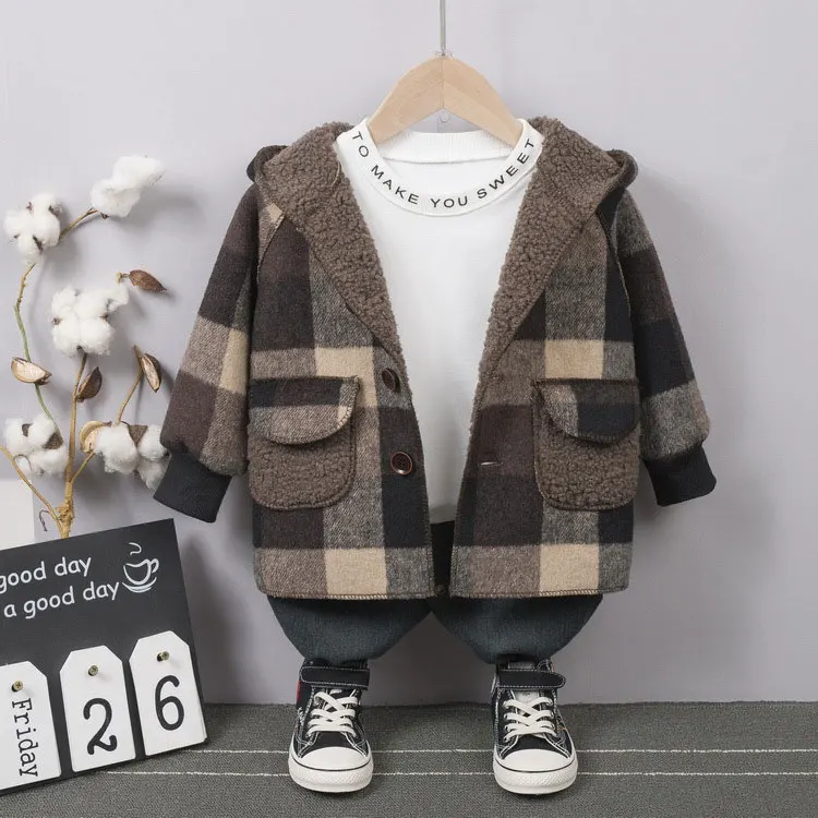 Roupa de inverno infantil, casaco de algodão