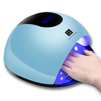 

50W UV LED Lamp Nail Dryer for Manicure Nails Curing Lamp Smart Polish Sensor Light Nail Art Tools (Blue 220V)