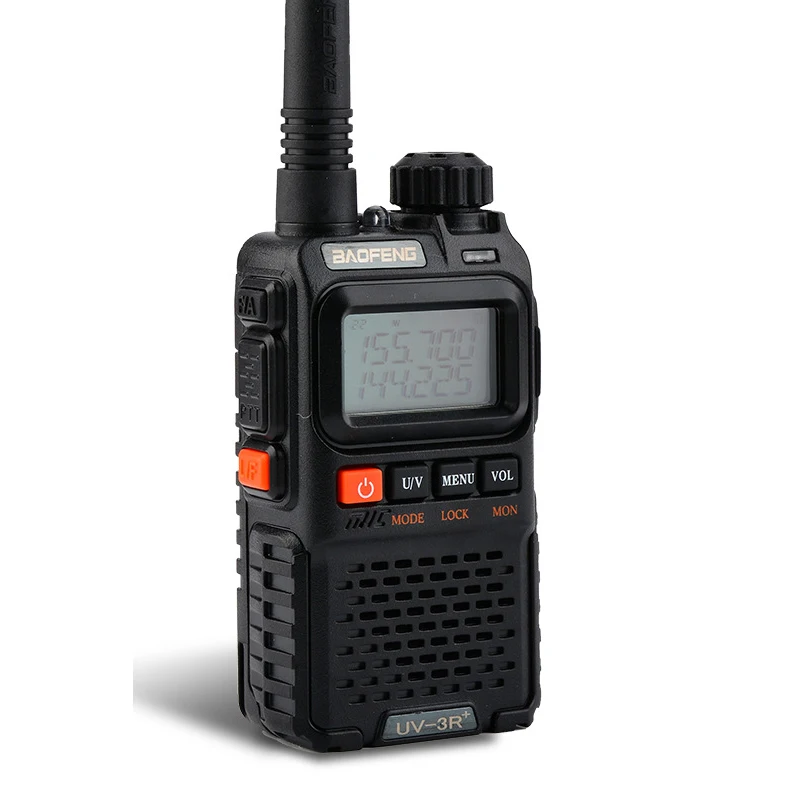 UV-3R Plus Walkie Talkie UHF VHF портативный фонарик UV 3R+ Ham FM радио приоритет канал сканирование