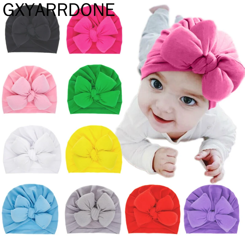Новинка 2020 года Шапки-тюрбан для маленьких девочек Модные детские шапки с