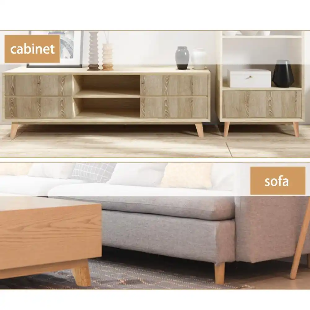 New 6 Inch Natural Rubber Wooden Furniture Legs Wood Sofa Legs