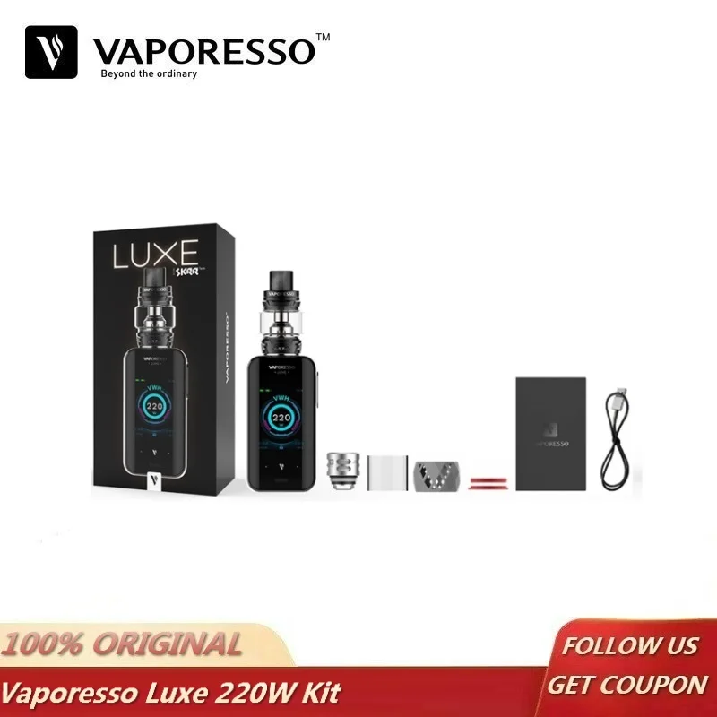 

Original Vaporesso LUXE E Cigarettes Kit 220W 8ml SKRR Vape Tank with 220W Box Mod VS Vaporesso Gen Voopoo Drag 2 Luxe-s Kit