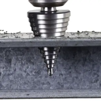 

Fixmee HSS4241 5-35MM 13 Steps Large HSS Steel Step Cone Drill Titanium Bit Hole Cutter Tool