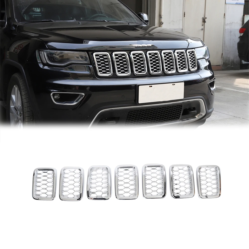 Бамперная решетка сетка для Jeep Grand Cherokee up украшения крышка кольцо вставные сетки рамка Сетевые Аксессуары наклейка