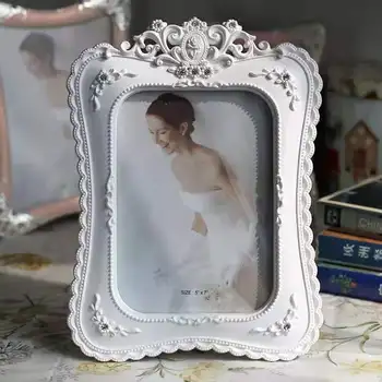 

6"7"8"10" European Antique Resin Carved Photo Frame Standing Home Wedding Decoration Gift for Friend Picture Desktop