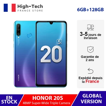 Перейти на Алиэкспресс и купить Глобальная версия Honor 20 S 20 S смартфон 6 ГБ 128 ГБ 24MP фронтальная камера 48MP Тройная задняя камера 6,15 ''FHD + дисплей мобильные телефоны NFC