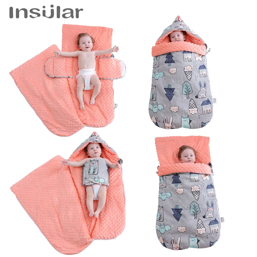 

Thicken Baby Sleeping Bag Multi-function Soft Swaddle Blanket Newborn Boys Girls Winter Anti-kick Quilt Blanket 6-36 Months