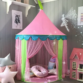 

Play Teepee Tent for kids Princess Castle Indoor & Outdoor Pink Sheer Girls