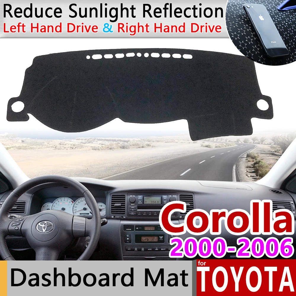 Для Toyota Corolla E120 E130 2000~ 2006 Противоскользящий коврик на приборную панель солнцезащитный коврик для панели автомобильные аксессуары 120 130 2005