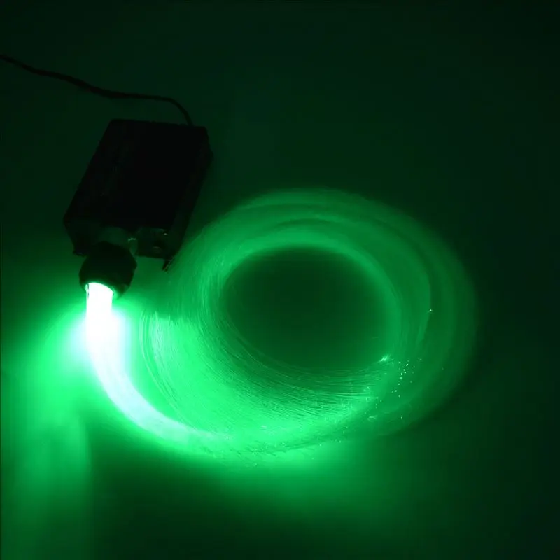 16W RGB LED Light Engine 24key RF Remote LED Fiber Optic Light with PMMA Fiber Optic Cable for Ceiling Decoration Fiber Optic Cable Fiber Optic Lamp Led Ambient Light