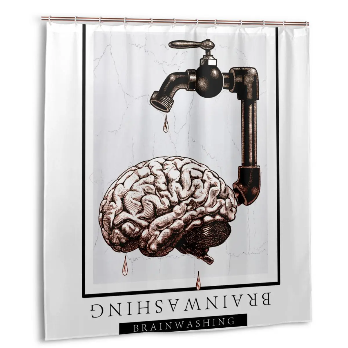 

Darmian Brainwashing Cute Brains In A Shower Plastic Shower Curtain 66x72 In Customized Bathroom Waterproof Polyester