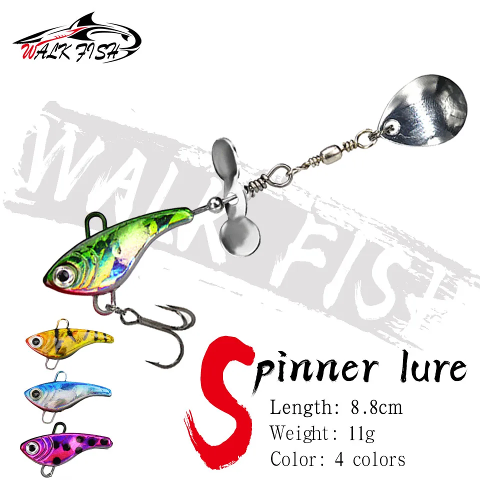 WALK FISH 1 шт. блесна в виде ложки с блестками 88 мм 11 г искусственная металлическая