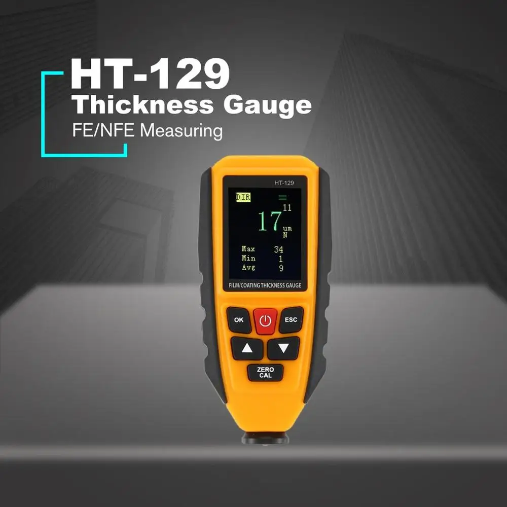 

Portable Digital Car Paint Coating Thickness Gauge Meter 0~1300um FE/NFE Metal Width Tester Measuring