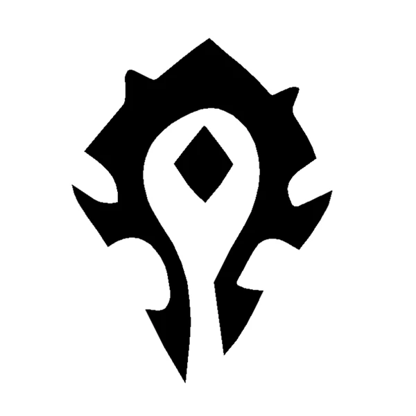 Автомобильные наклейки 2 шт. World Of Warcraft orde креативные забавные Декоративные наклейки для ноутбука планшета авто тюнинг Стайлинг винилы D10 - Название цвета: Черный