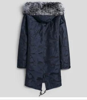 

Natural Mink Coat Winter Jacket Men Real Fox Fur Collar Warm Parkas Plus Size Jackets JLK18JYP16 MY2001