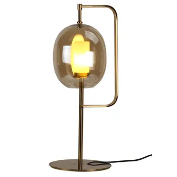 

Modern Metal Table Lamps Living Room Lamp Art Glass Desk Lamps Bedside Bedroom Designer Model Room Lamp