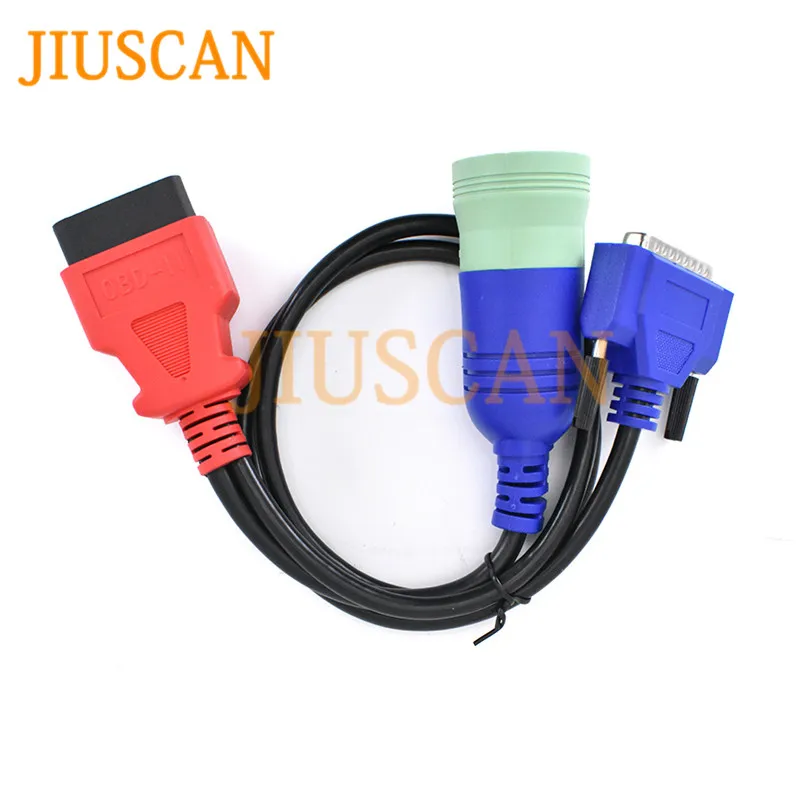 JIUSCAN OBDII+ 9 Pin универсальный дизельный грузовик Portocol адаптер 5 кабель