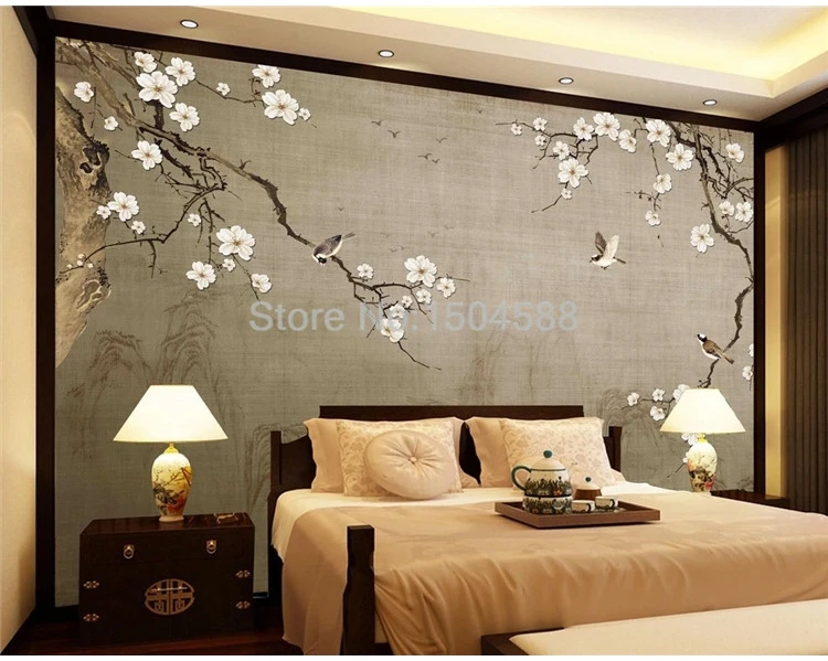 chinês 3D pintado à mão, flor do