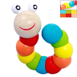 Crianças quebra cabeça brinquedos educativos de madeira contagem de cores dedos formação flexível girador brinquedos para crianças