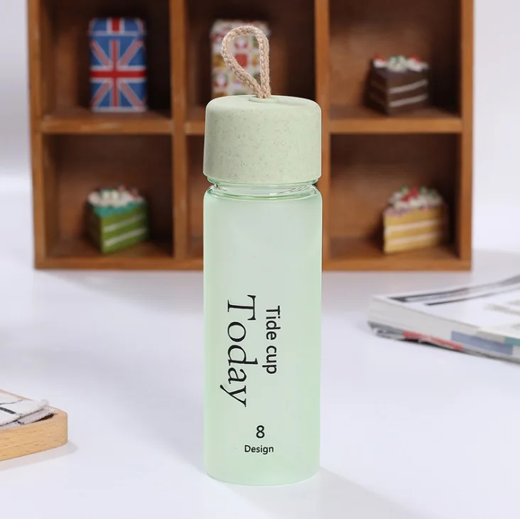 Light Green Подарочная бутылка для воды, 400 мл, для девочек, без бисфенола, Тритан, бутылка для напитков, для детей, для школы, герметичная, для спорта, путешествий, для улицы, моя бутылка для питья - Цвет: Light Green