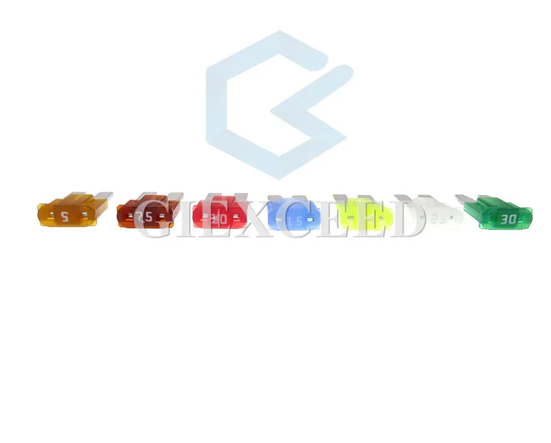 Car Fuses Kit Circuit Adapters And Fuse Set Glass Fuse Kit 2 Pin Micro2 Fuse ATR Automotive Fuses 5A 7.5A 10A 15A 20A 25A 30A 14Pcs For Ford Mondeo Dodge JEEP