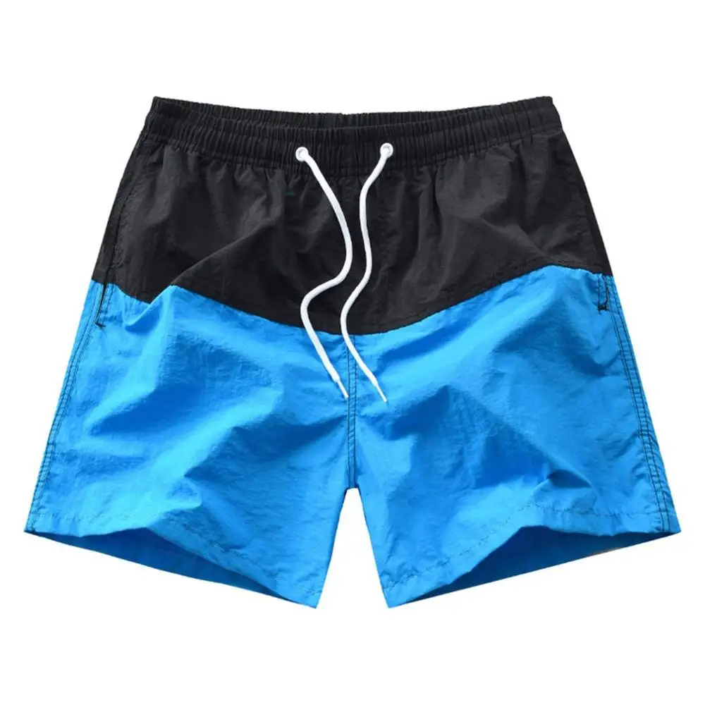 2 Summer Men'S Fashion Contrast Tethers Casual Trend Shorts With Belt Straight Shorts - Цвет: 2