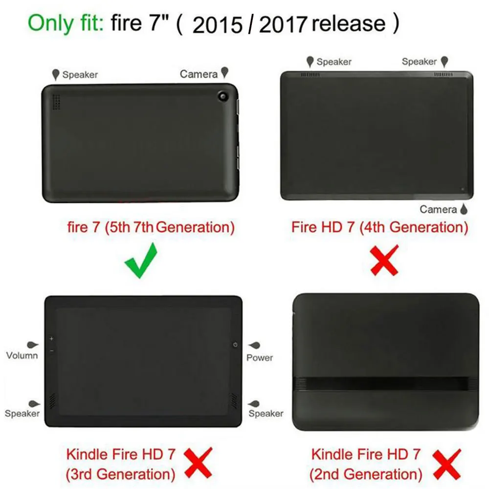 Kids Shockproof Case Cover For Amazon Kindle Fire HD 7 2015 2017 Children Thick Foam EVA Back Cover 7 inch Tablets Sleeve Case 