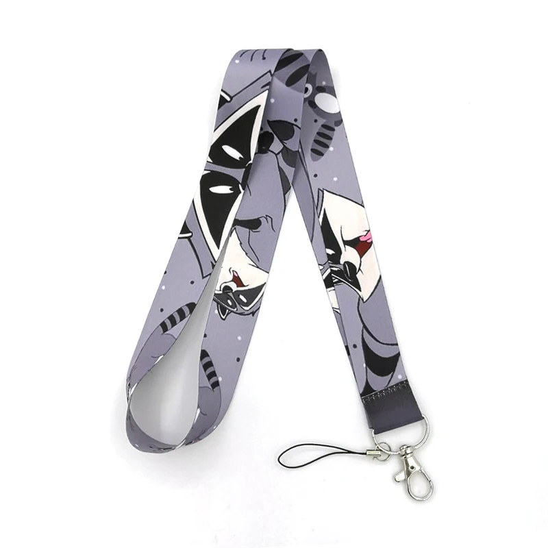 

Raccoons animal Neck Strap Lanyard keychain Mobile Phone Strap ID Card Badge Holder Hang Rope Key Chain Keyrings webbing ribbon