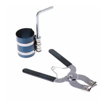

1 Set Piston Ring Compressor Installer Ratchet Plier Remover Expander Engine Pull Tool