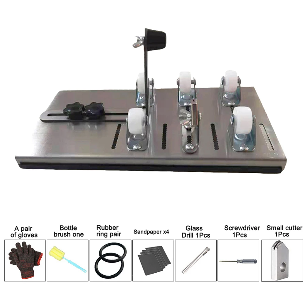 Glass Bottle Cutter Thickness Cut 2mm-10mm Aluminum Alloy Best Cutting Control Create Glass Sculptures Glass Cutter