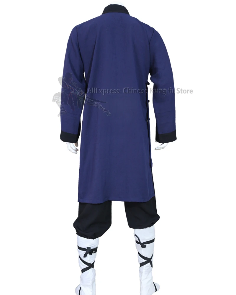 Uniforme de linho macio para artes marciais, Serviço personalizado, Monge Shaolin Kung Fu, Terno Tai Chi, Robe budista, Roupa Wing Chun, 25 cores