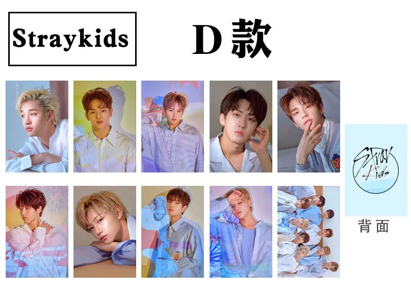 10piece set kpop stray kids photocard double print hd photo album stray kids photo card postcard stationery set aliexpress