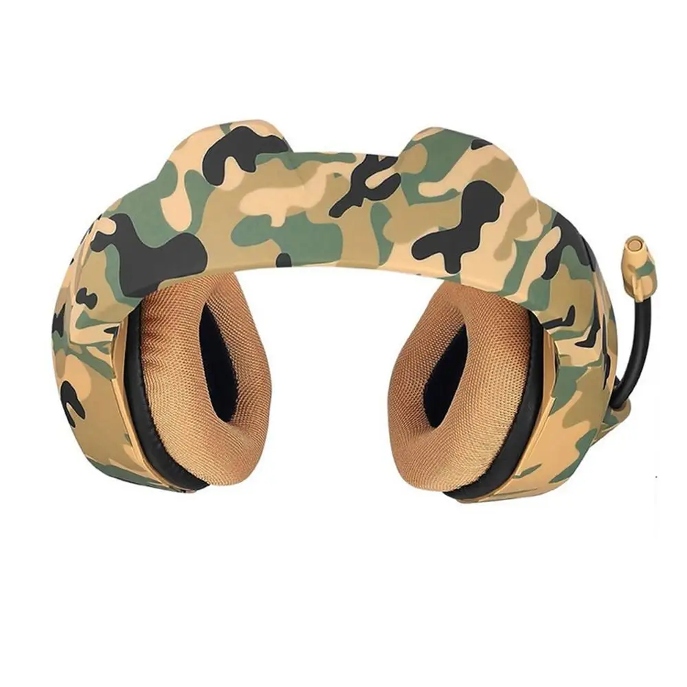 

K1B Camouflage Headphones For Ps4 Switch Game Wired Headphones Mobile Computer Headset Gaming Headphones