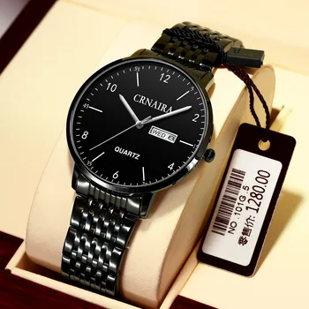 

Brand Watches Luxury Men's Watches Sports Chronograph Waterproof Analog 24 Hour Date Quartz Watch Men's All Steel Watch Clock