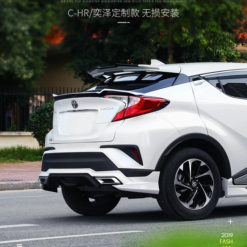 Автомобильные аксессуары для Toyota C-HR CHR ABS пластик Неокрашенный праймер цвет задний багажник багажника губы крыло спойлер на крыше