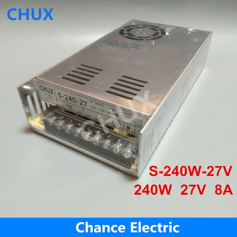 27 volt 110V 220V AC to 27V DC 8A single output 27v Switching Power ...