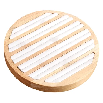 

1 Pc Rings Display Tray Wooden Round Ring Holder Showing Plate Jewelry Organizer Showcase for Shop White
