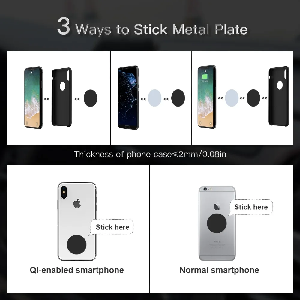 Mpow New Car Phone Holder Magnetic Dashboard Phone Holder Mount Desk Holder Universal Magnetic Cellphone GPS Holder For Car (4)