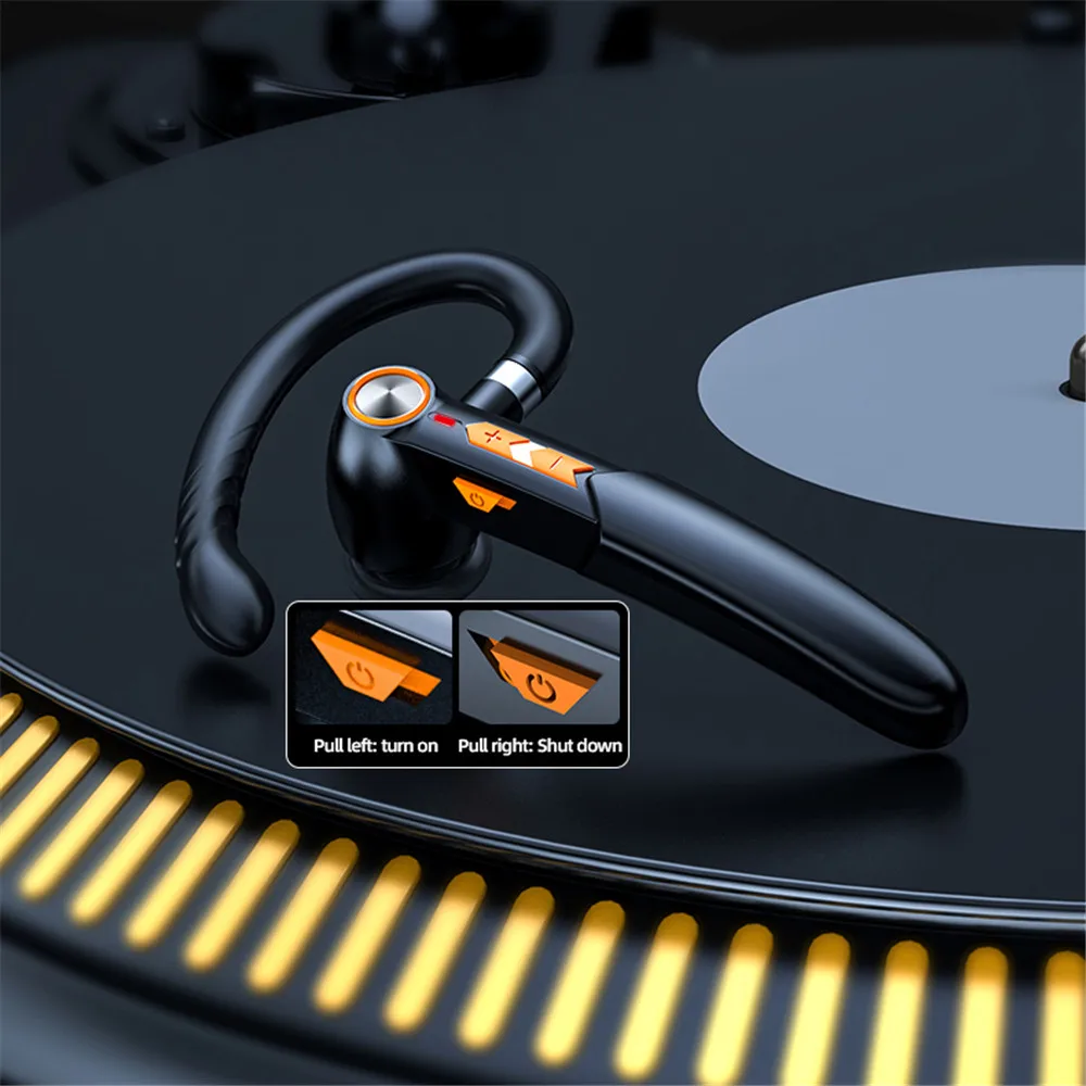 5 0 Bluetooth Headset Handsfree Fingerprint Touch HIFI Wireless Earphone for iPhone Xiaomi Waterproof Earpiece With Mic HD Call