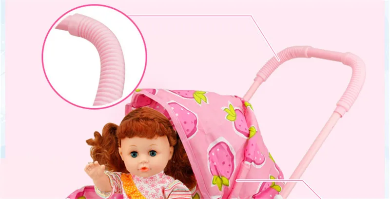 Bonito da Menina do Bebê com Carrinho de Carrinho de Criança Falando Bonecas Reborn Bebe Boneca Piscando Beber Bebês Recém-nascidos Lol Vivo Brinquedos 8 Da Menina do bebê com Carrinho de