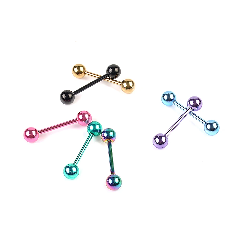 

7 Color/set Tongue Rings Ear Bone Piercings Lip Pircings Anti-allergic Stainless Steel Body Jewelry Decoration Fashion Men Women