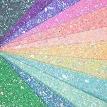 

Pinkage A4 Size Series of Chunky Glitter Leathers Fabric for Hair-Bows Bags Shoes DIY Accessories