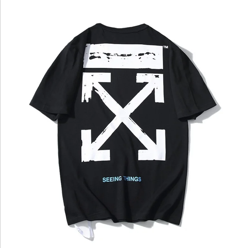 OFF-WHITE OW новая классическая мужская футболка с короткими рукавами для рисования граффити с принтом стрелы в стиле хип-хоп